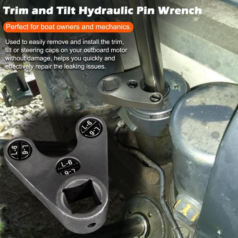 Bonbo Outboard Trim/Tilt Pin Wrench MT0009-35mm x 6mm to Remove Trim/Tilt Caps or Seals on Hydraulic Cylinders, Fits for Showa Yamaha Honda Evinrude Suzuki Johnson Outboards - Image 3